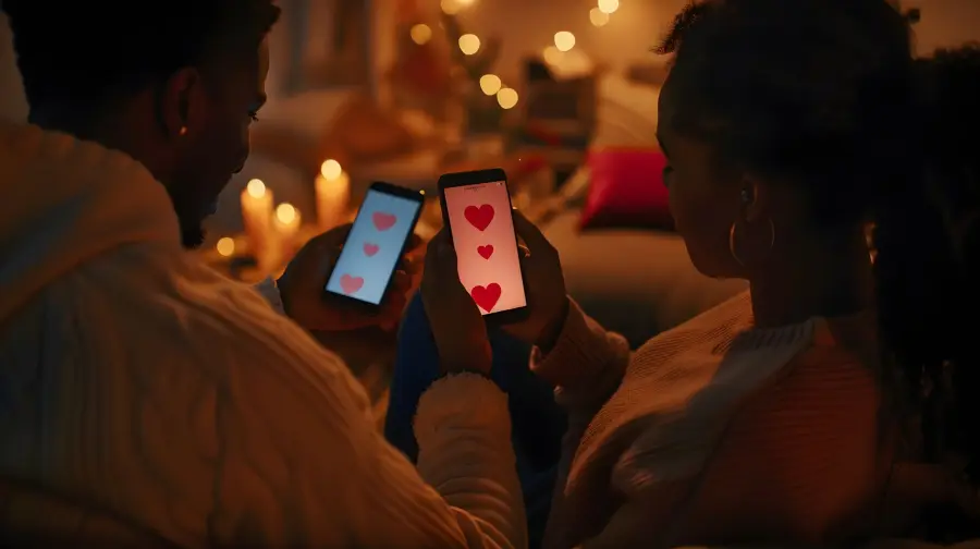 una-pareja-comparte-un-momento-intimo-con-su-telefono-inteligente-en-una-acogedora-iluminacion-nocturna
