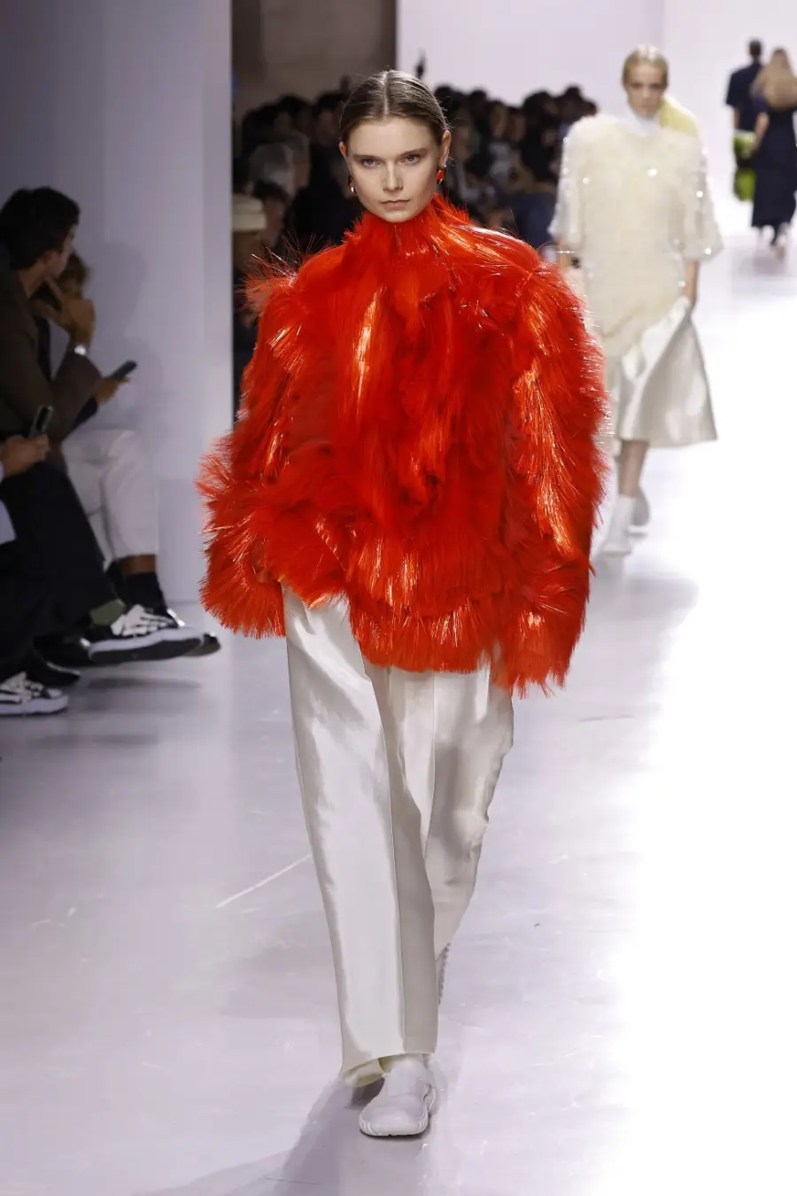 Bottega Veneta at MFW (flecos). Photo by Estrop/Getty Images.