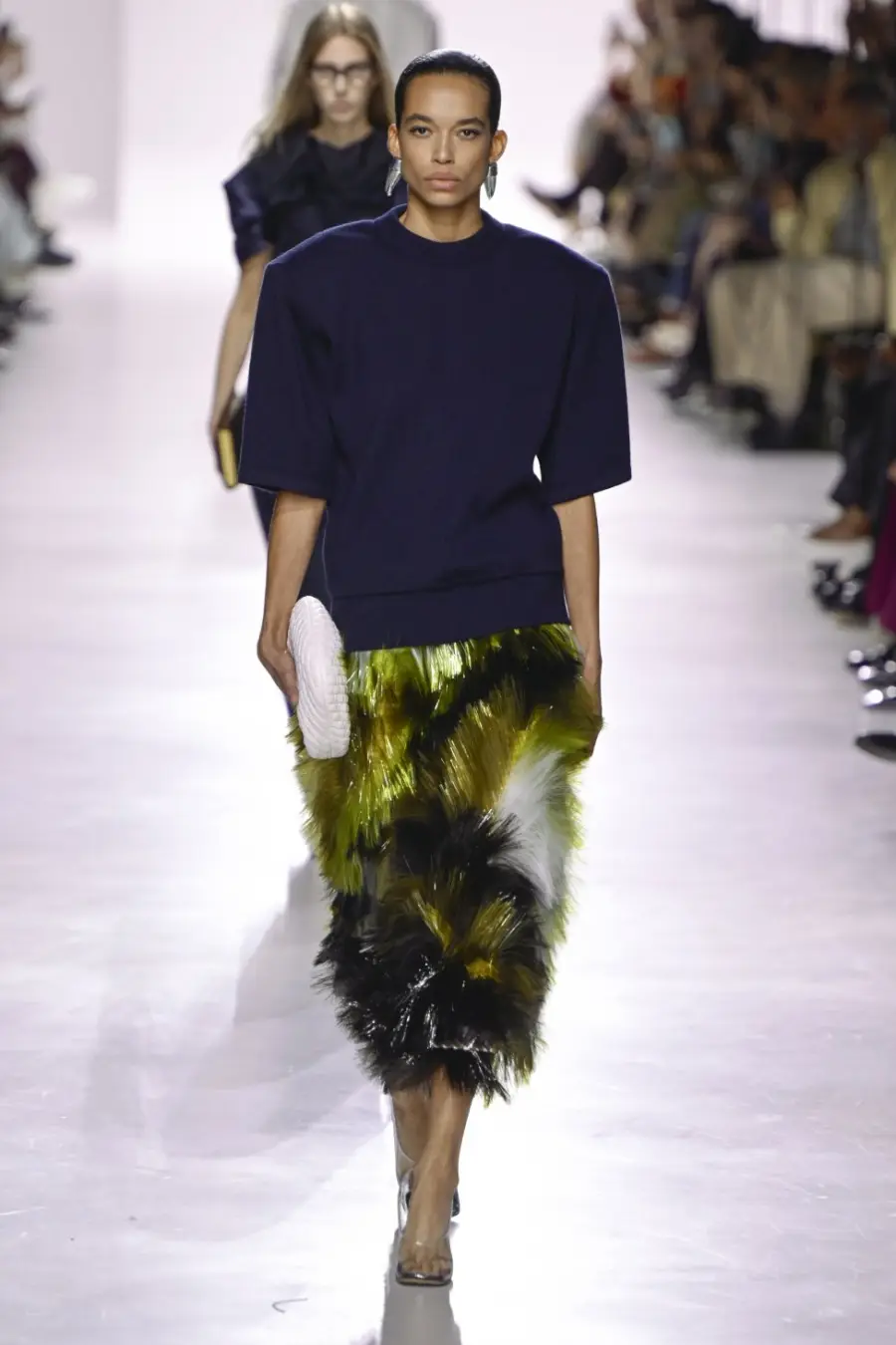 Bottega Veneta MFW (flecos). Photo by Giovanni Giannoni/WWD via Getty Images.