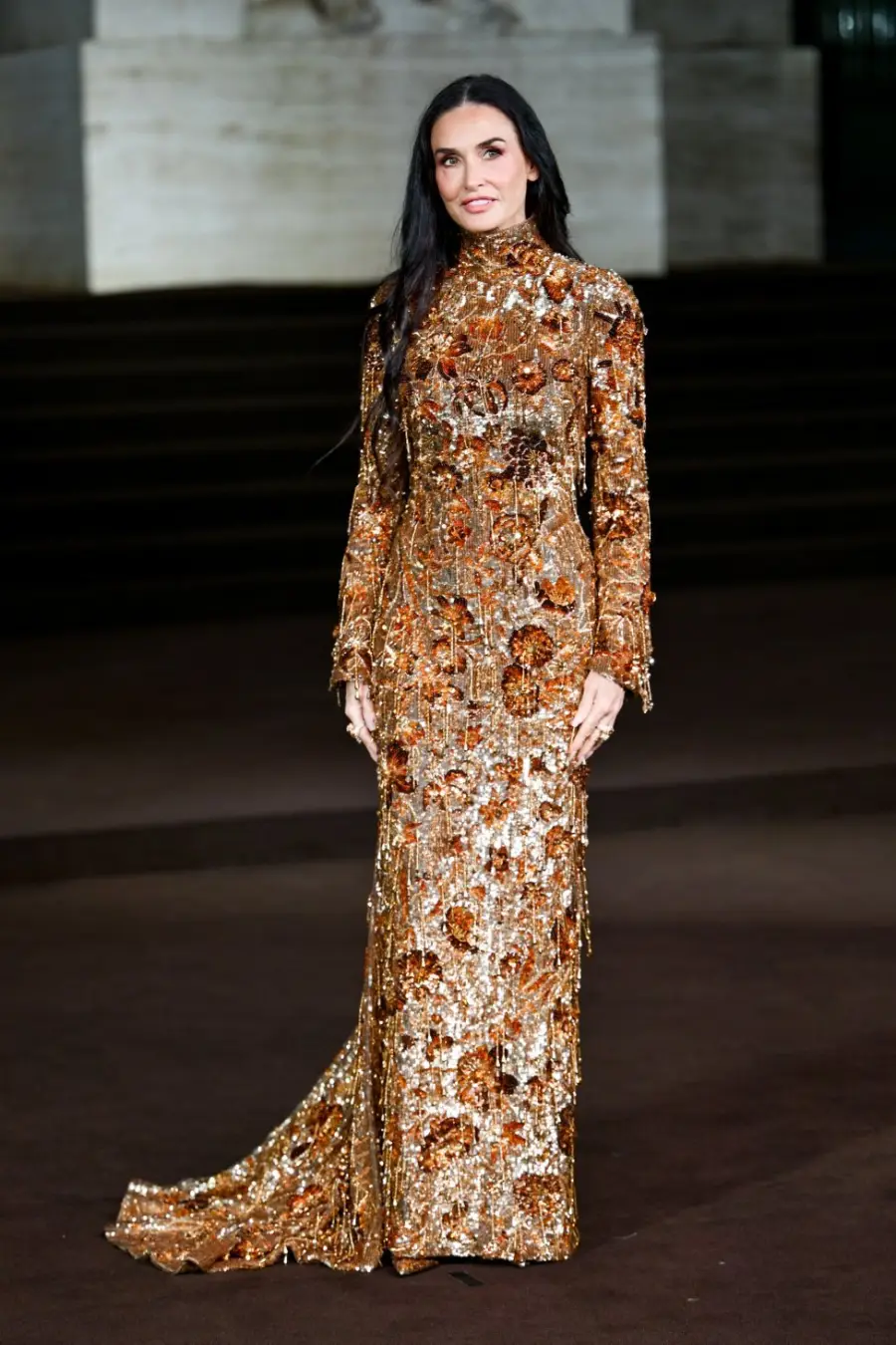 Demi Moore at Gucci's premiere of The Tiger, MFW. 