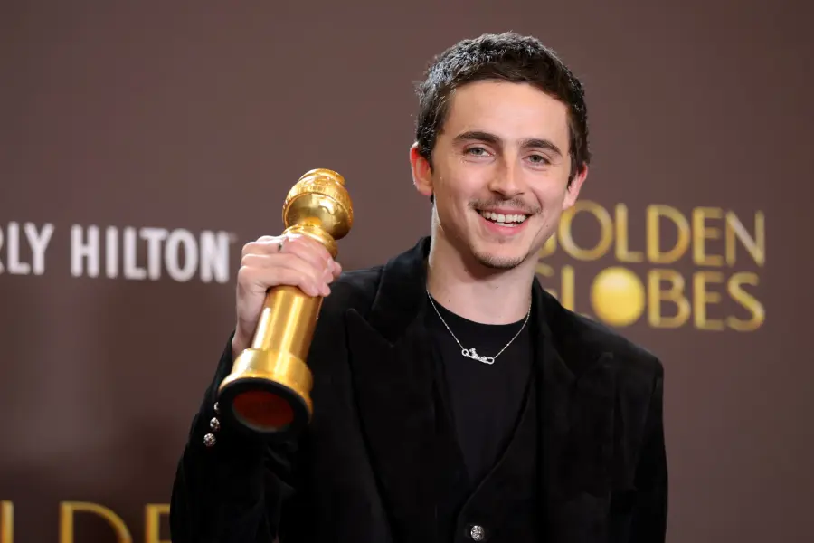 Timothée Chalamet, ganador en los Globos de Oro. Frazer Harrison. WireImage.