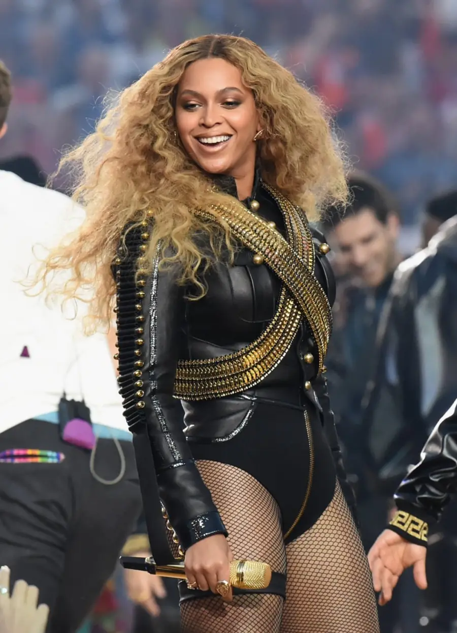 Beyoncé en el Super Bowl 50, el 7 de febrero de 2016. Jeff Kravitz/FilmMagic. Getty Images.