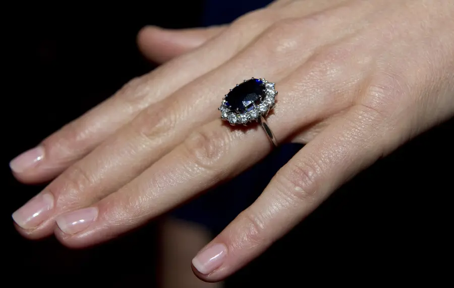Anillo de compromiso de Kate Middleton. Getty Images.