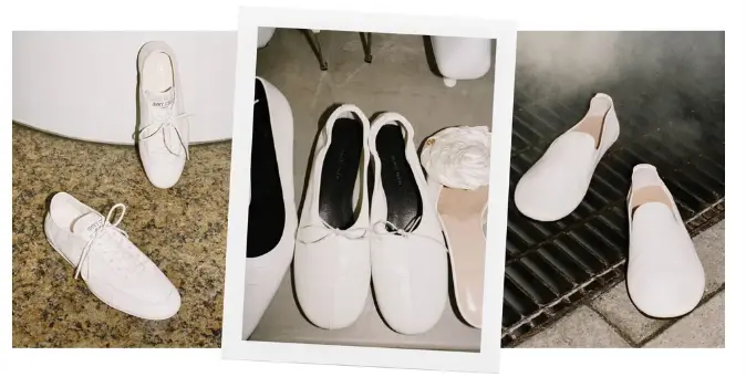 tacones blancos