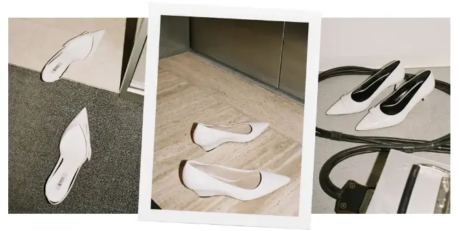 tacones blancos