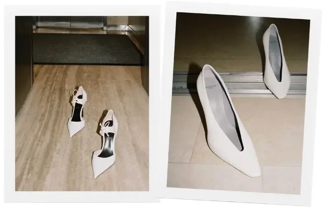 tacones blancos