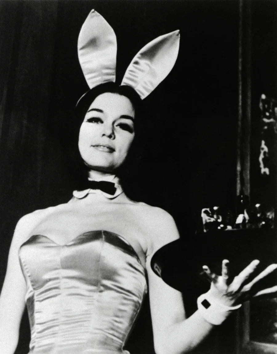 Gloria Steinem Wearing Playboy Bunny Costume - Bettmann