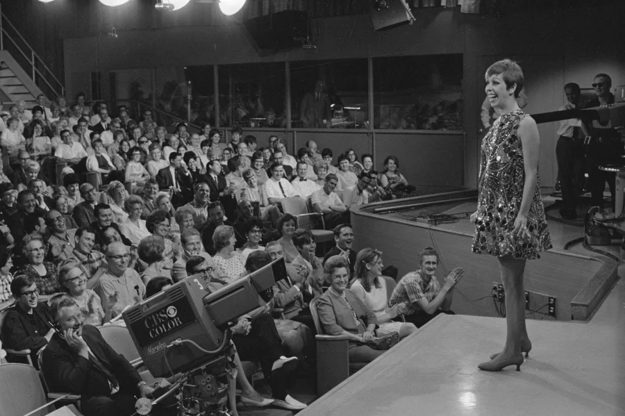 Carol Burnett interacting with the audience of THE CAROL BURNETT SHOW, October 7, 1967. (Photo by CBS Photo Archive/Getty Images)