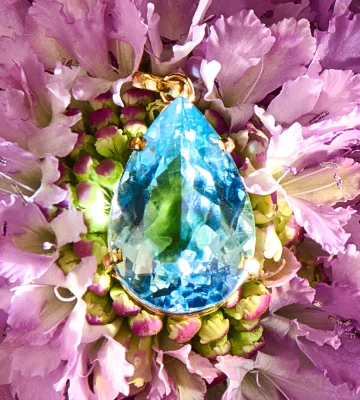 Pendiente Topacio Azul, ARIU JEWERLY.