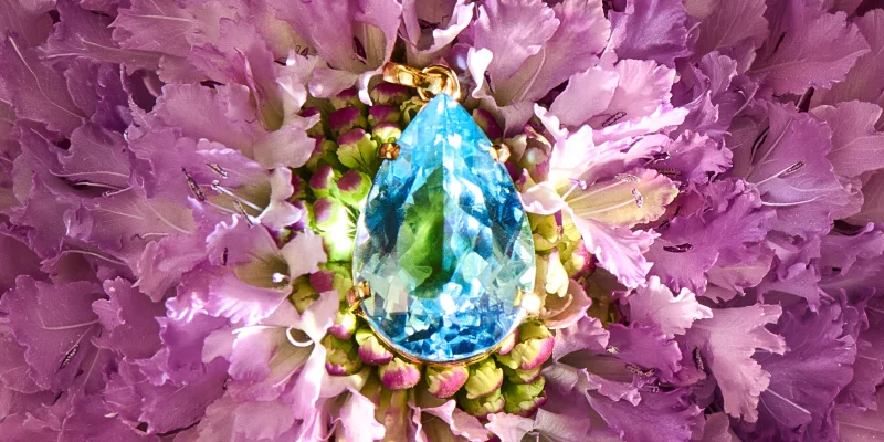 Pendiente Topacio Azul, ARIU JEWERLY.